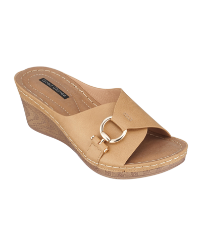Shop Gc Shoes Women's Bay Wedge Sandals In Tan