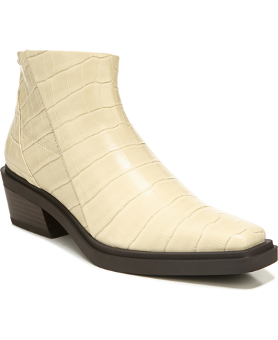 Shop Franco Sarto Fina Booties Women's Shoes In Cream Faux Leather