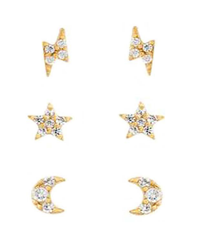 Shop Girls Crew Teeny Tiny Galaxy Stud Earrings Set In Gold-plated