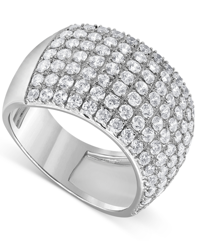 Macy's Diamond Multirow Cluster Statement Ring (2 Ct. T.w.) In 14k Gold In White Gold