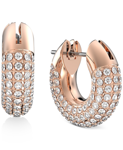 Swarovski Dextera Hoop Earrings In Rose Gold-tone