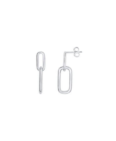 Shop And Now This High Polished Link Post Drop Earring In Fine Silver Plated