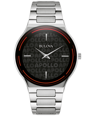 Shop Bulova X Apollo Men's Stainless Steel Bracelet Watch 43mm In Silver-tone