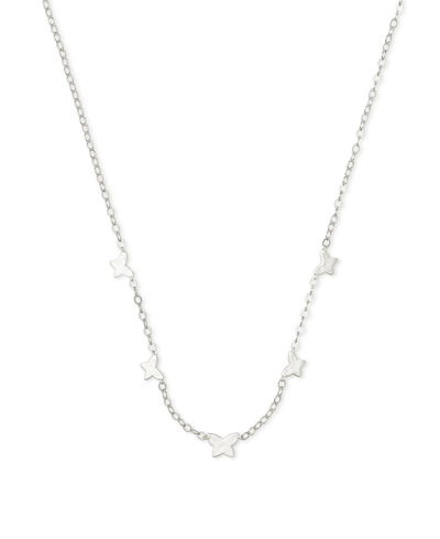 Shop Kendra Scott Lillia Butterfly Strand Necklace In Silver