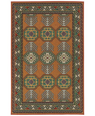 Shop Tamara Day Lee Boulevard Tdl02 5' X 7'6" Outdoor Area Rug In Orange