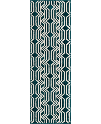 Shop Vince Camuto Genoa 2' X 6' Runner Area Rug In Teal