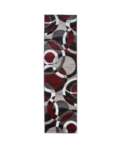 Shop Main Street Rugs Montane Mon105 2' X 10' Runner Area Rug In Red