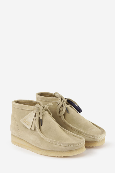 Clarks Originals Wallabee Boot Maple Suede In Beige