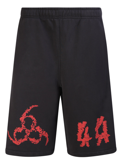 Shop 44 Label Group Black/ Red Bermuda Cottone