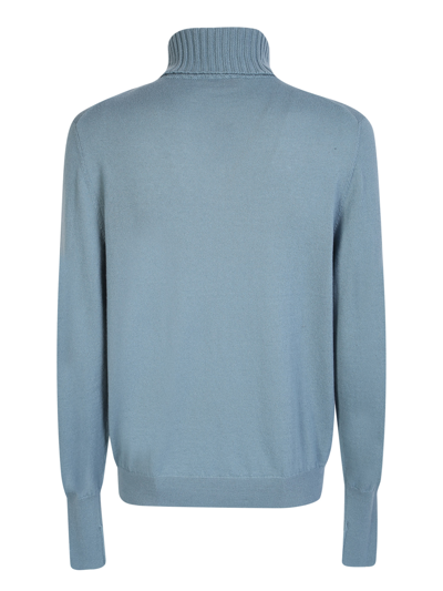 Ballantyne Light Blue High Neck Sweater In Blue