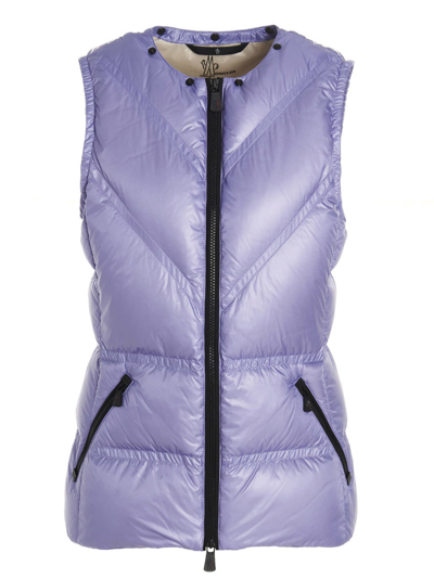 Shop Moncler Moye Sleeveless Jacket In Purple