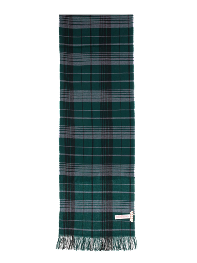 Shop Marni Scarf With Check Pattern In Verde
