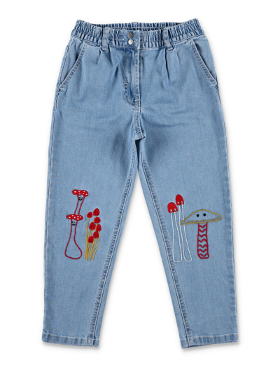 Shop Stella Mccartney Embroidered Jeans In Light Blue