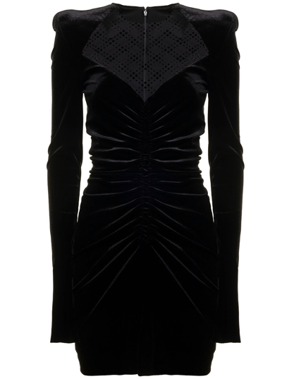 Shop Philosophy Di Lorenzo Serafini Mini Long Sleeves Dress In Black