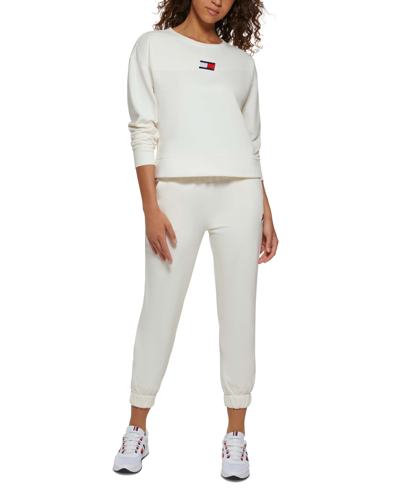 Tommy Hilfiger Sport Women's Relaxed-fit Sweatpant Jogger In Eggshell |  ModeSens