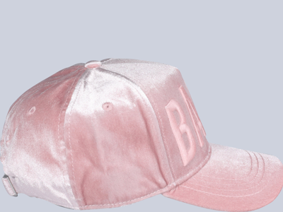 Shop Dsquared2 Pink Velvet-finish Baseball Cap