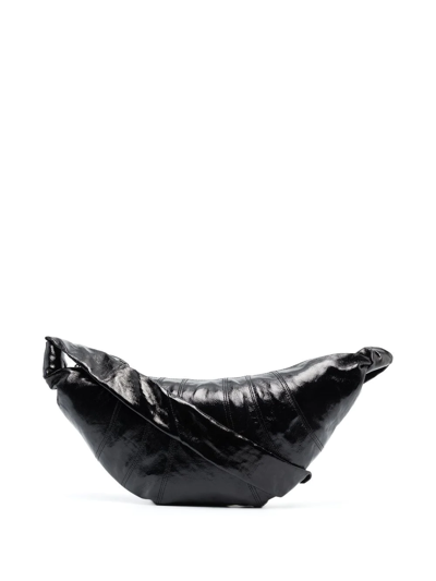 Shop Lemaire Medium Croissant Shoulder Bag In Black