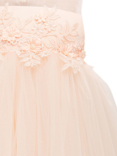 Shop Tulleen Floral-embroidered Tulle Dress In Pink