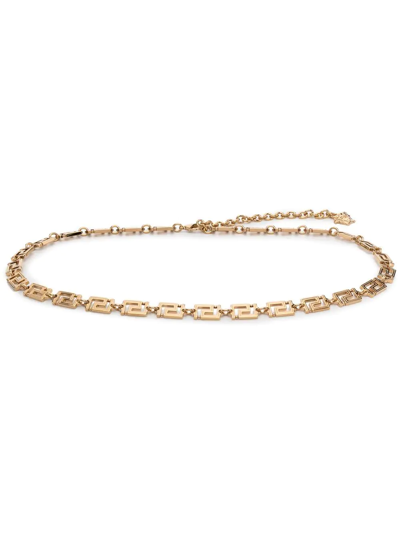 Shop Versace Greca Goddess Chain Belt In Gold