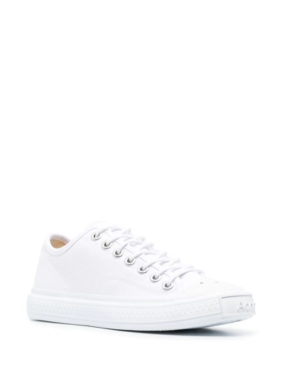 Acne Studios Tonal Lace-up Sneakers In White