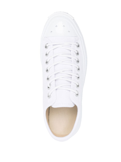 Acne Studios Tonal Lace-up Sneakers In White