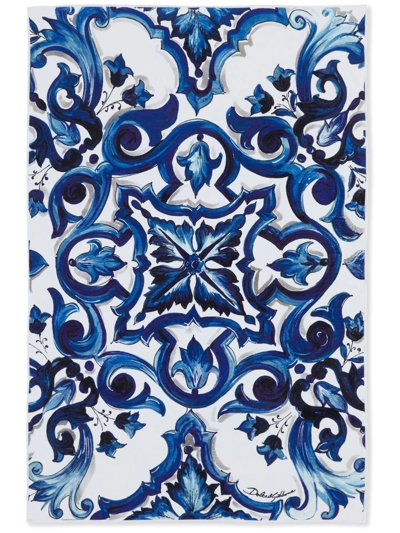 Dolce & Gabbana Terry Cotton Bath Towel In White