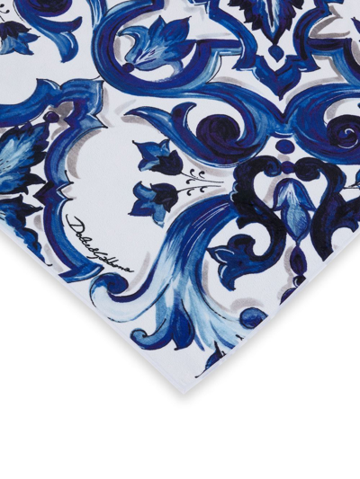 Dolce & Gabbana Terry Cotton Bath Towel In White