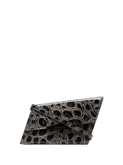 Shop Acne Studios Micro Distortion Embossed Handbag In Black