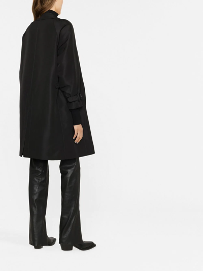 Shop Saint Laurent Classic-collar Coat In Black