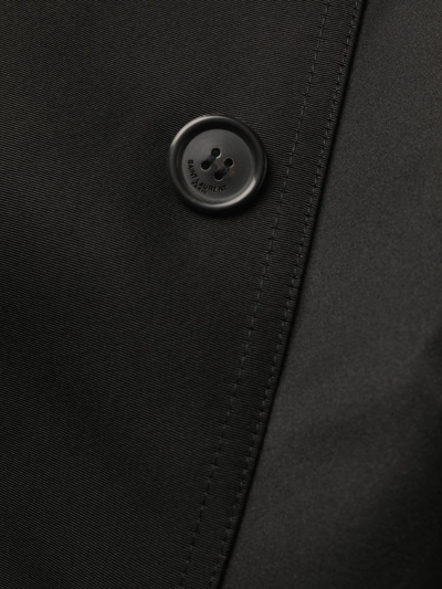 Shop Saint Laurent Classic-collar Coat In Black
