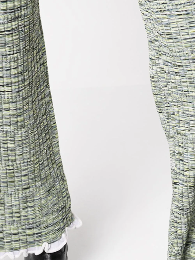 Simkhai Grayson Slim-leg Mid-rise Knitted Trousers In Green