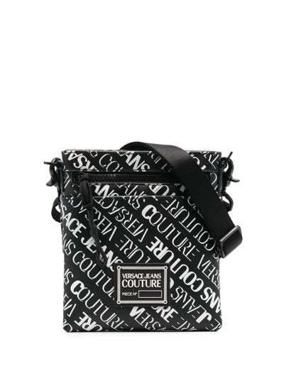 Versace Jeans Couture Logo-print Messenger Bag In Black | ModeSens