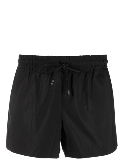 Shop Commas Straight-leg Swim Shorts In Black