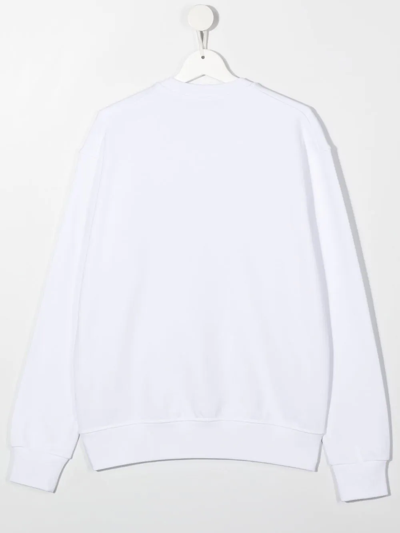 Shop Dsquared2 Icon Paint-splatter Sweatshirt In White