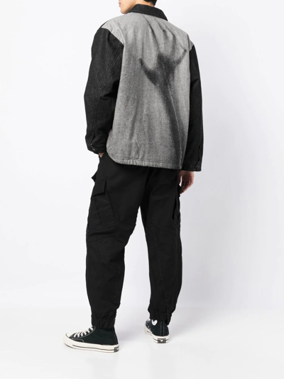 Undercover X Psycho Graphic-print Denim Shirt Jacket In Black