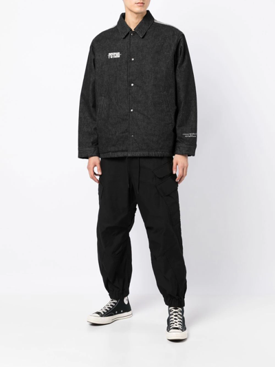 Undercover X Psycho Graphic-print Denim Shirt Jacket In Black
