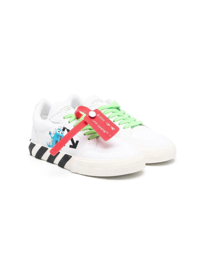 Shop Off-white Monsters Vulcanized Lace-up Sneakers In White