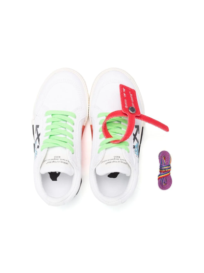 Shop Off-white Monsters Vulcanized Lace-up Sneakers In White