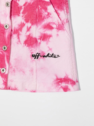 Off-white Tie Dye-print Skirt In Pink