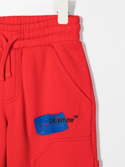 Shop Off-white Logo-print Track Pants In Red