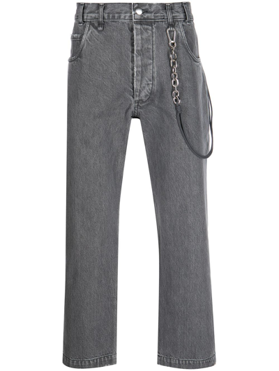 Shop Song For The Mute Straight-leg Denim Jeans In Grey