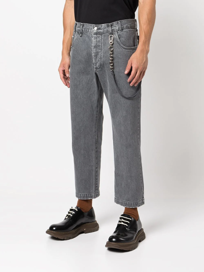 Shop Song For The Mute Straight-leg Denim Jeans In Grey