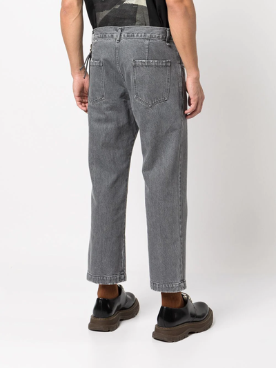 Shop Song For The Mute Straight-leg Denim Jeans In Grey