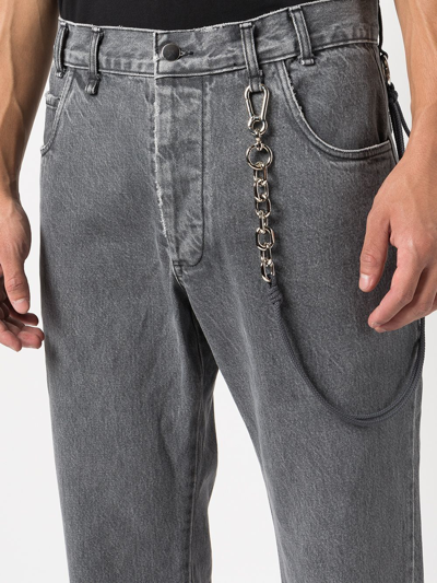 Shop Song For The Mute Straight-leg Denim Jeans In Grey
