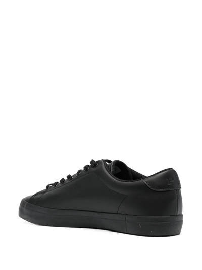 Shop Polo Ralph Lauren Longwood Low-top Sneakers In Black