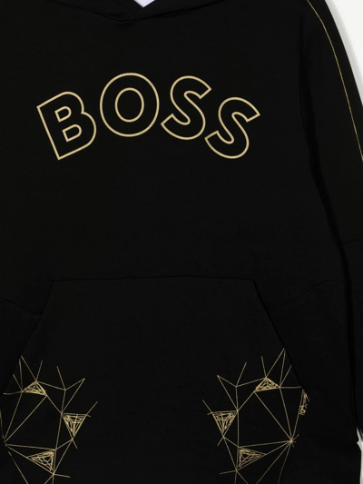 Shop Bosswear Logo-print Hoodie In Black