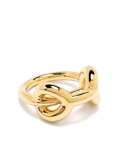 Shop Charlotte Chesnais Binary Chain Ring In Gold