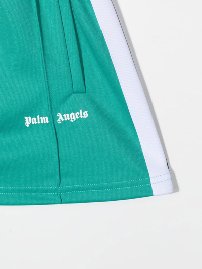 Shop Palm Angels Logo-print Skirt In Green