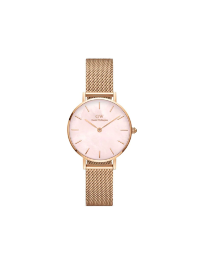 Shop Daniel Wellington Petite 28 Melrose In Pink