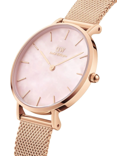 Shop Daniel Wellington Petite 28 Melrose In Pink